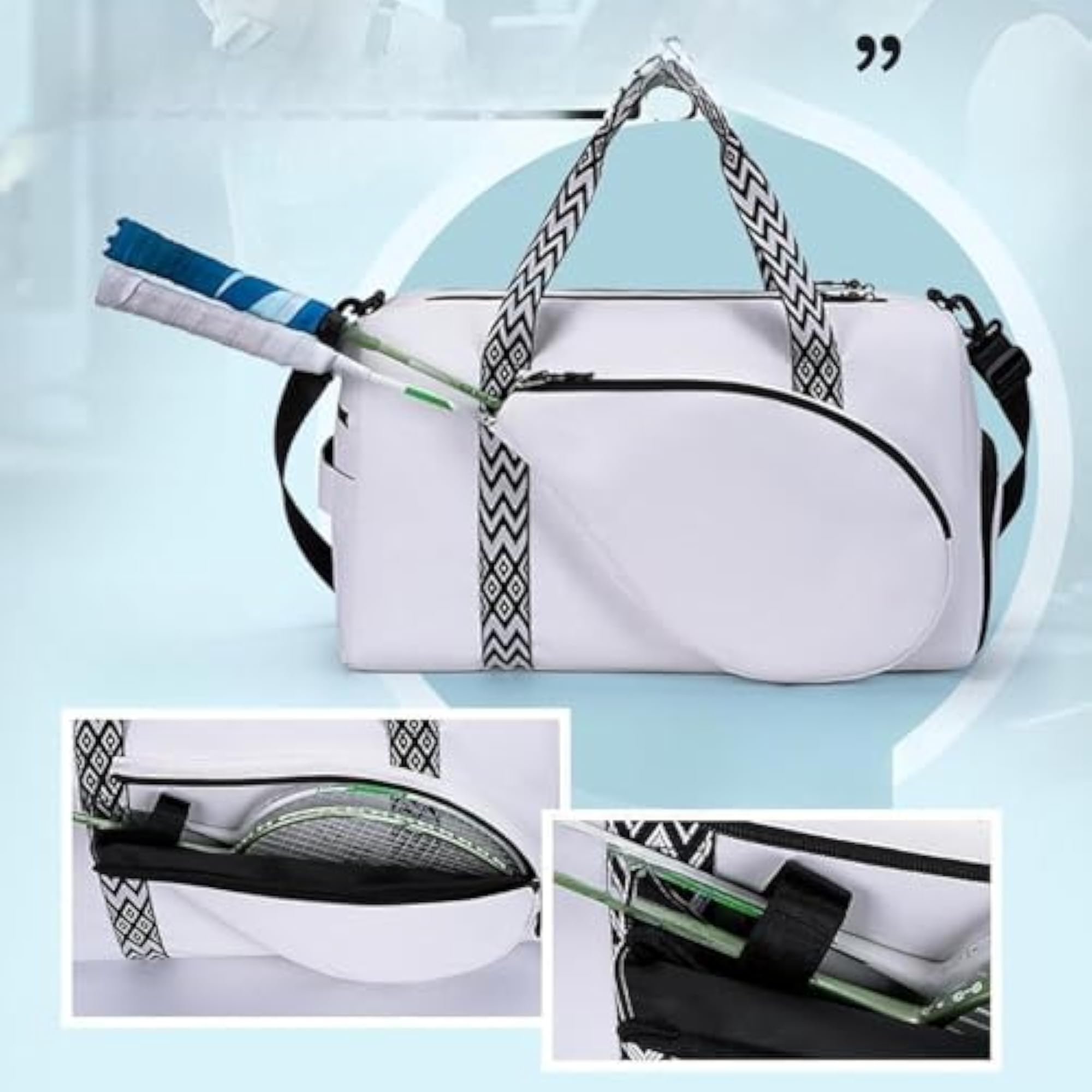 Waterproof Pickleball Bag for Professionals, Zipper Closure